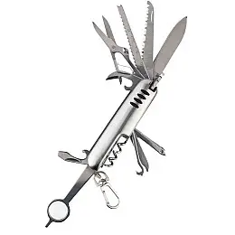 Ніж багатофункціональний туристичний Crivit Essentials Сріблястий (IAN376432)