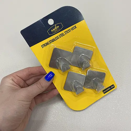 Набір металевих гачків 4 шт самоклеючі Stenson R89285