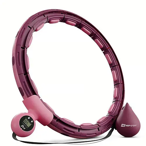 Хула-хуп Hop-Sport HS-C113HH массажный с утяжелителем и счетчиком 112 см Розовый