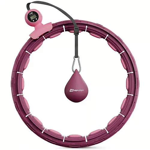 Хула-хуп Hop-Sport HS-C113HH массажный с утяжелителем и счетчиком 112 см Розовый