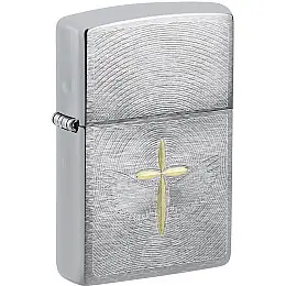 Запальничка бензинова Zippo Дизайн Духовного Хреста Срібляста (46479)