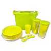 Набір посуду Plastic's Craft Пікнік ЛЮКС на 6 персон Жовтий 4820182291739