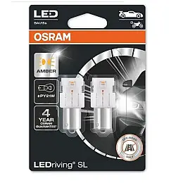 Автолампа діоди OSRAM 7507DYP-02B PY21W 12V BAU15s янтарна 2шт
