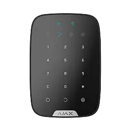 Бездротова сенсорна клавіатура Ajax Keypad Plus (8EU) UA black з считывателем карт Pass та брелоків Tag
