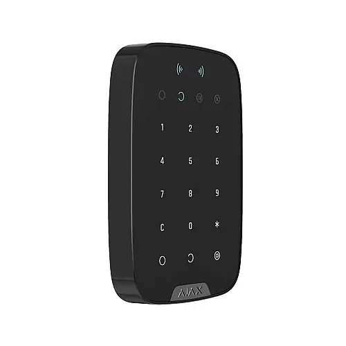 Бездротова сенсорна клавіатура Ajax Keypad Plus (8EU) UA black з считывателем карт Pass та брелоків Tag