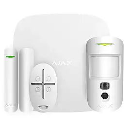 Комплект бездротової сигналізації Ajax StarterKit Cam Plus (8EU) UA white з фотопідтвердженням тривог та підтримкою LTE
