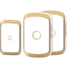 Дверний дзвінок бездротовий з 2-ма приймачами Digital Lion WDB-01-2 300 м Золотий