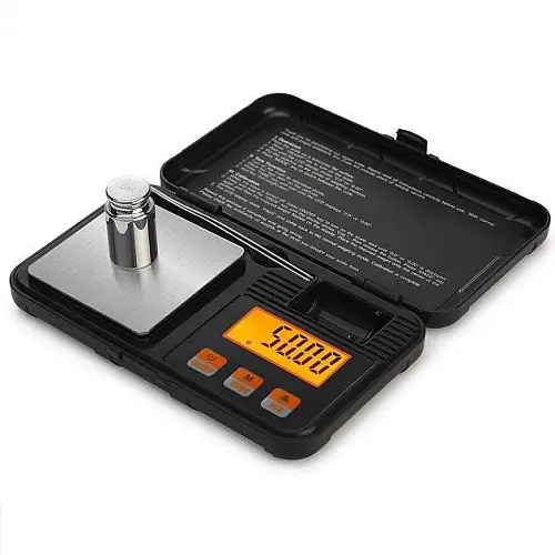 Веси ювелірні CX-Series Pocket Scale на 200 г 0.01 г з гирею 50 г і пінцетом