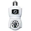 IP камера відеонагляду в патрон RIAS V380-E27 (v380 APP) Wi-Fi 2 об'єктива 2MP+2MP Білий
