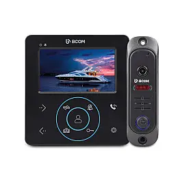 Комплект видеодомофона и видеопанель BCOM BD-480 Black Kit