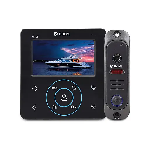 Комплект видеодомофона и видеопанель BCOM BD-480 Black Kit