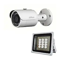 Комплект IP-відеокамера 4 Мп Dahua DH-IPC-HFW1431SP-S4 2.8 мм та ІК-прожектор Lightwell LW12-140IR45-220