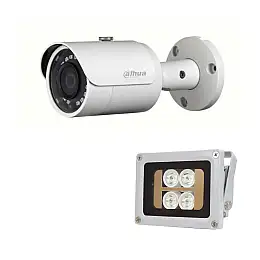 Комплект IP-відеокамера 4 Мп Dahua DH-IPC-HFW1431SP-S4 2.8 мм та ІК-прожектор Lightwell LW4-40IR60-12