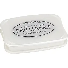 Чернильна подушечка Tsukineko Brilliance 10 x 7 см Срібло 211511675