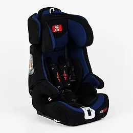 Дитяче автокрісло універсальне JOY ISOFIX 1/2/3 9-36 кг Чорне та темно-синє 80459