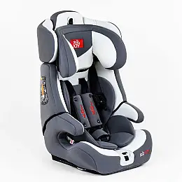 Дитяче автокрісло універсальне JOY ISOFIX 1/2/3 9-36 кг Сірий та білий 80460