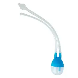 Аспиратор детский назальный Mega Zayka MGZ-0712(Blue) с трубочками