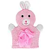 Мочалка-перчатка для купания малышей Mega Zayka MGZ-0911 (Pink) Зайка