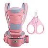 Хипсит Baby Carrier 6 в 1 і манікюрні ножиці Рожевий (v-11912)