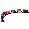 Железна дорога Yufeng Train 21 деталь 4 вагона Чорно-червоний (154371)