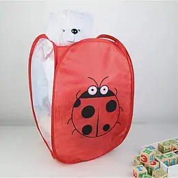 Корзина для іграшок UKC Baby Play 30х47 см Божа Коровка Червоний