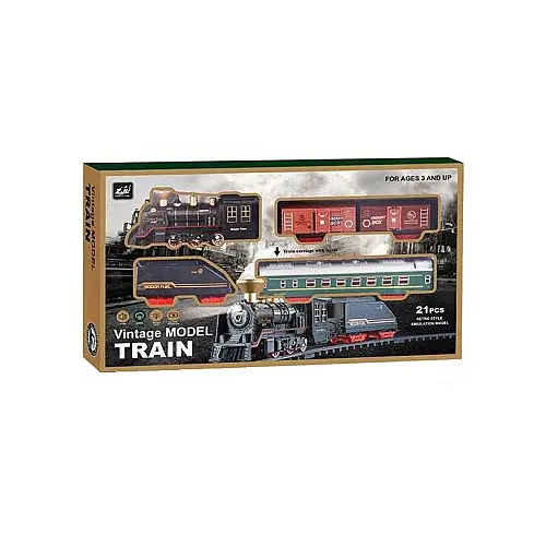Железная дорога Yufeng Vintage Model Train 4 вагона и локомотив Разноцветный (141428)
