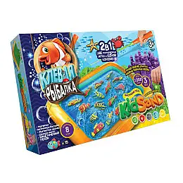 Набор креативного творчества Danko Toys Кинетический песок Клевая рыбалка 2в1 (KRKS-01-01U)