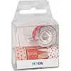 Скотч цветной декоративный Heyda 12 мм х 3 м 5 шт Треугольник коралл