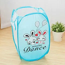 Корзина для іграшок UKC складна з боковим кишенею 30х48 см Голубий 00336blue Голубий