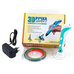 3D ручка 2 поколения Jia Yue Toys для рисования с LCD дисплеем голубой