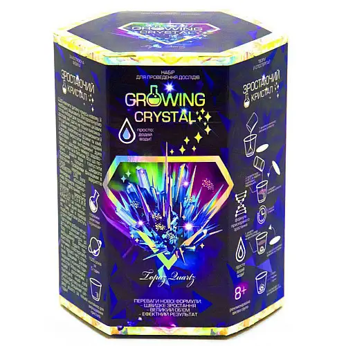 Дитячий набір для експериментів GROWING CRYSTAL Danko Toys GRK-01 укр (Топаз)