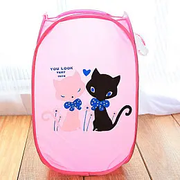 Корзина для іграшок UKC Baby Play 48х29х25 см Котик рожевий