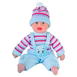 Музыкальный пупс-рехотун Bambi X1008-2 26 см Голубой