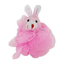 Мочалка для купания малышей Зайчик Mega Zayka MGZ-0912(Pink) нейлон