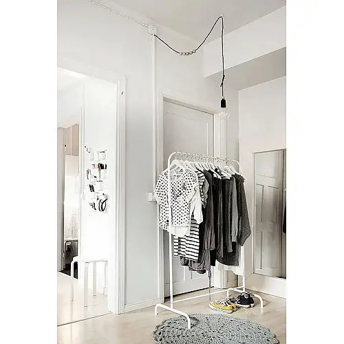 Вішалка стійка для одягу IKEA MULIG 151х99х46 см Біла (601.794.34)