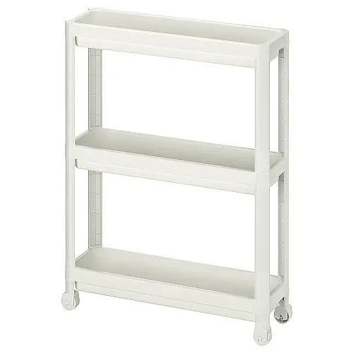 Етажерка на колесах, візок IKEA VESKEN Білий