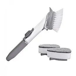 Щітка для чищення посуду з дозатором RC CLEANER BRUSH Gray (do128-hbr)