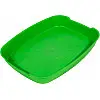 Туалет для котів Lucky Pet дрібний без сітки 37x28x6 см Зелений (4820268554307)