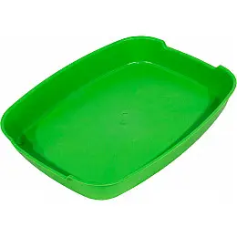 Туалет для котів Lucky Pet дрібний без сітки 37x28x6 см Зелений (4820268554307)