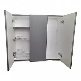Кухонный пластиковый подвесной шкаф Mikola-M 100 см с покрытием HPL 1122 mat