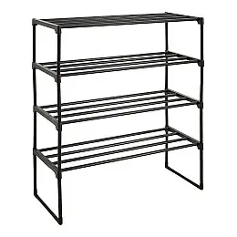 Полиця для взуття HOLM 82 x 67 x 29 см Чорна