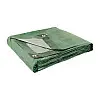 Тент двосторонній MASTERTOOL 4х5 м 130 г/м² Хакі та срібло (89-1405)