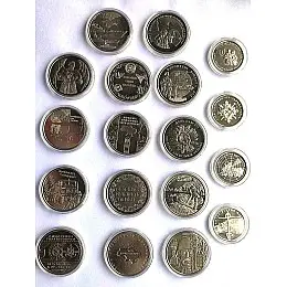 Набір монет у капсулах Collection Збройні Сили України 30 мм 19 шт Сріблястий (hub_1z6tkv)
