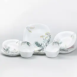 Столовый сервиз на 6 персон керамический TS Kitchen Tropical белый (HP23410)