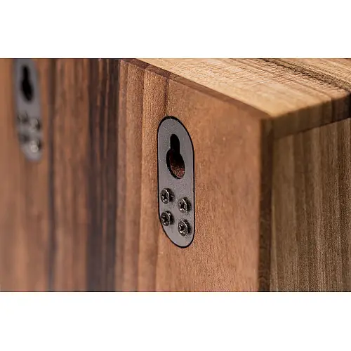 Дерев'яна ключниця на стіну зі скляним віконцем ecoWalnut 180x141x82 мм