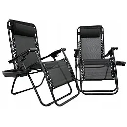 Комплект шезлонгів Jumi Relax Black 2 шт