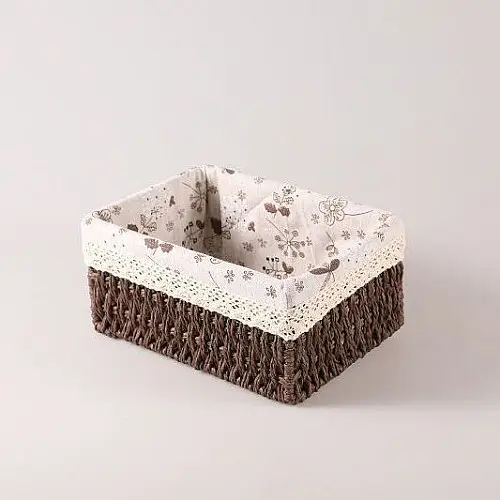 Плетена кошик для зберігання з лози Small 18,5х12,5х10 см ANbeauty Brown (AN0103435)