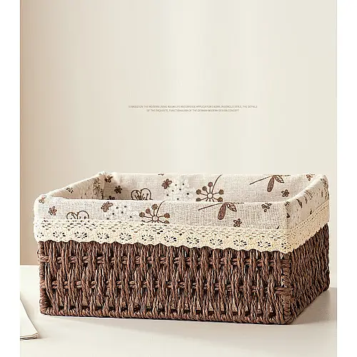 Плетена кошик для зберігання з лози 26,5*20*12,5 см ANbeauty Brown (AN0103437)