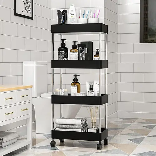 Етажерка A-PLUS 400SR 40х12,3х87,2 см Чорний