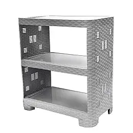 Етажерка Plastic's Craft Ротанг 3-секційна Сірий 52х30х58 см 2000181188885